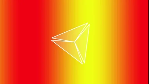 Shimmering Glass Triangle Element Rotating Stock Footage 341728471
