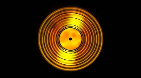 Shimmering Gold Album Record Stock Footage