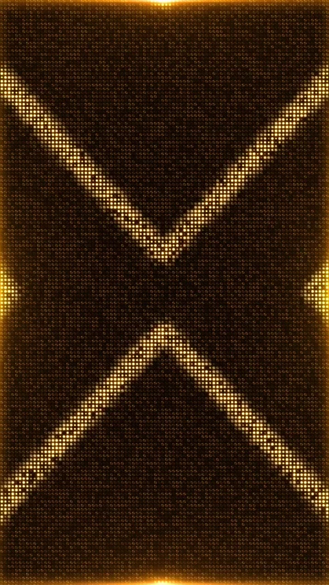 Shimmering gold pixel grid forming dynamic light composition. Suitable for enter Stock Footage 341907360