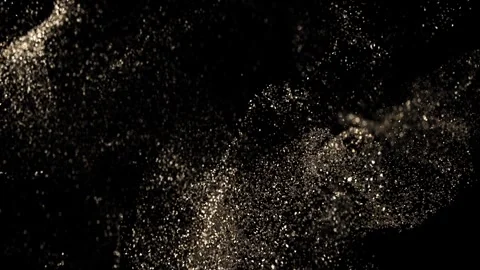 Shimmering Golden Glitter. Video in Loop Vídeo Stock 344743124