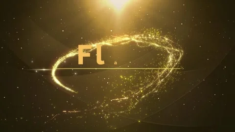 Shimmering golden light flare effect with glowing particles with animation with Stockbeeldmateriaal 344712415