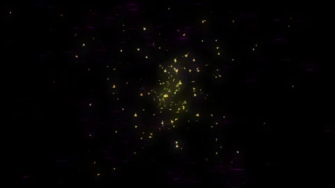 Shimmering golden particles floating in a dark void Vídeos de archivo 336796522