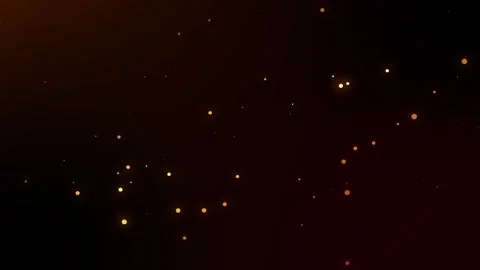 Shimmering golden particles gently floating against a dark luxurious background Stock Footage 333626389