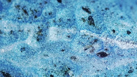 Shimmering ink background blue silver black mix Stock Footage 281534561