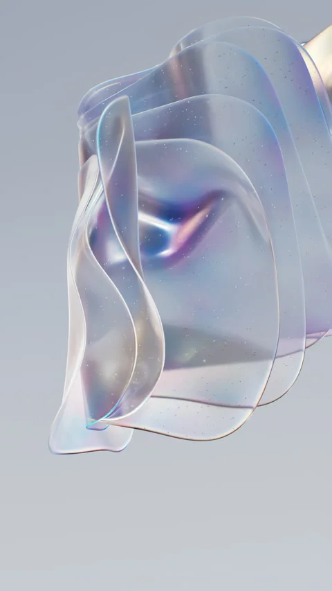 Shimmering Iridescent Material Abstract Motion Design Video stock 340423078