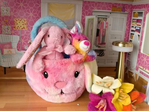 Shimmering joy in a charming, tiny bunny retreat Stock Photos