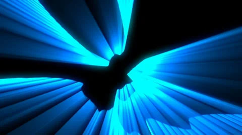 Shimmering laser neon rays blue vj loop Stock Footage 35156290