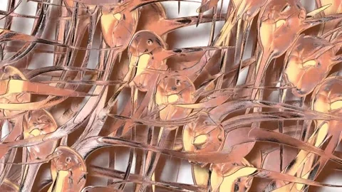 Shimmering Looping Background with 3D Element. Stock Footage 296217273