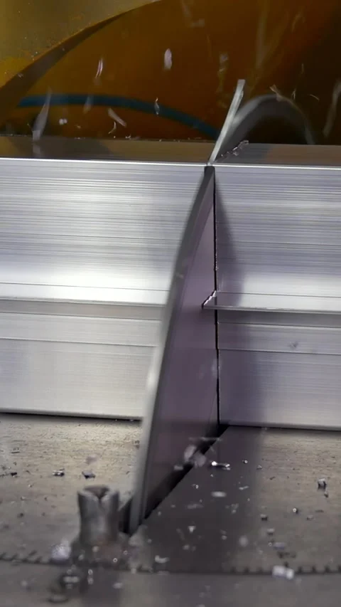 Shimmering Metal Yields to Sharp Blade in Workshop Video stock 344606881