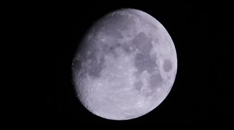 Shimmering Moon Centered Stock Footage 8648287