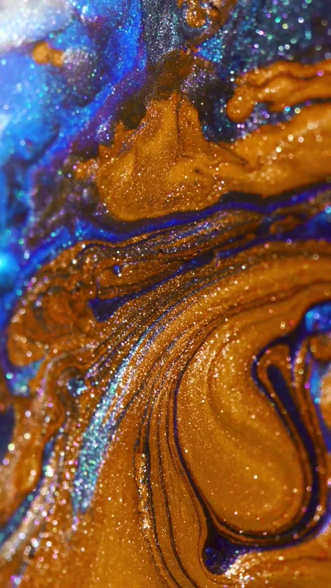 A shimmering, multi-colored abstract background with iridescent swirls created f Stock Footage 340129370
