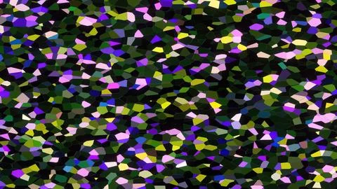 Shimmering multi-colored small-sized abstract honeycombs, mosaic imitation, flat Stock Illustration