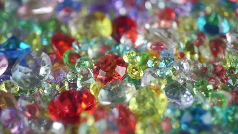 Shimmering Multicolored Crystal Diamonds Abstract Luxury Background. Stock Footage 341482409