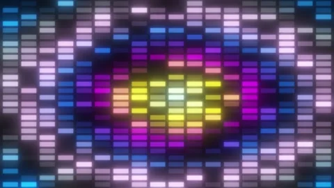 Shimmering multicolored rectangular neons. Digital communication concept Stock Footage 154209316