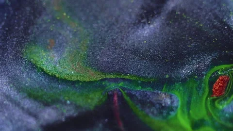 Shimmering paint background liquid blend swirls Stock Footage 261423257