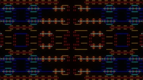 Shimmering Pixel Mosaic VJ Loop Stock Footage 171057126