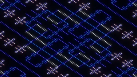 Shimmering pixel mosaic,endless VJ Loop animation Video stock 171057059