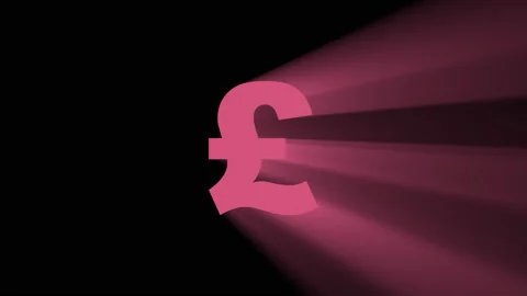 Shimmering POUND symbol. Video stock 149265761