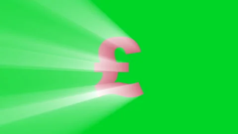 Shimmering POUND symbol. Video stock 149265873