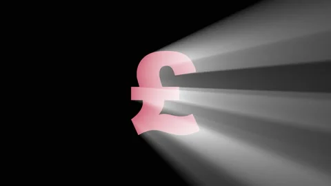 Shimmering POUND symbol. Video stock 149265905
