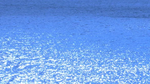 Shimmering Sea Surface Reflected by the Sun Stock Footage 327492493