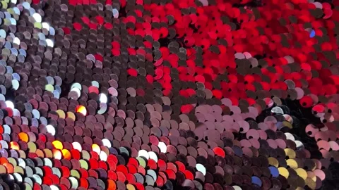 Shimmering Sequins Fabric Texture Sparkling Under Street Light Stock Footage 330520227