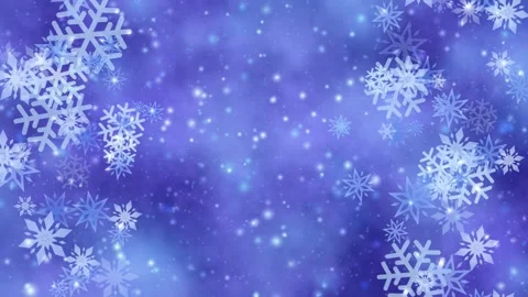 Shimmering Snowflakes Navy Winter Loop 10s Stock Footage 319626535
