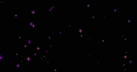 Shimmering star bokeh flying on black background. Stars motion animation Stock Footage 153106940