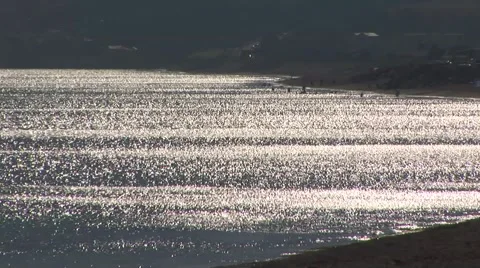 Shimmering sunlight on bay Stock Footage 55270703