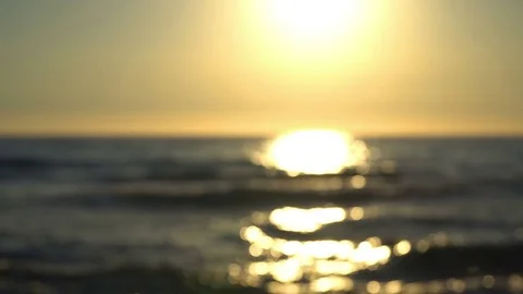 Shimmering Sunset defocus Stock Footage 77689375