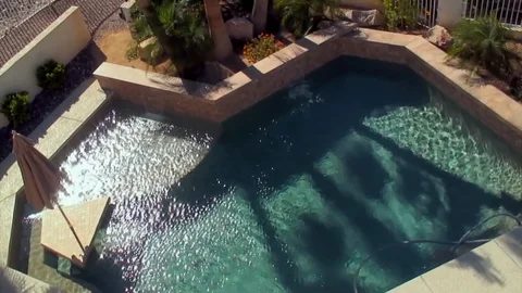 Shimmering Swimming Pool Stock Footage 92400623