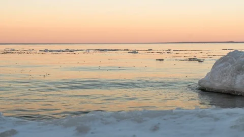 Shimmering water sunset Stock Footage 100138232