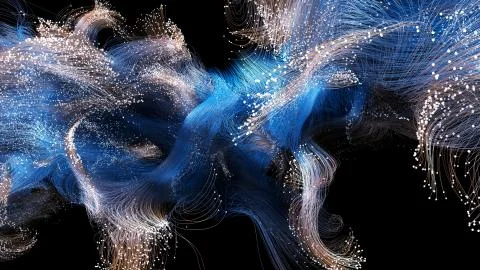 Shimmering waves Иллюстрация