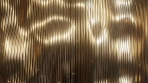 Shimmering wavy metallic surface with light reflections Stock Footage 287210397