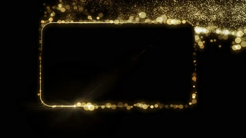 Shimmery Gold Particle Frame. Stock-Footage 167057653