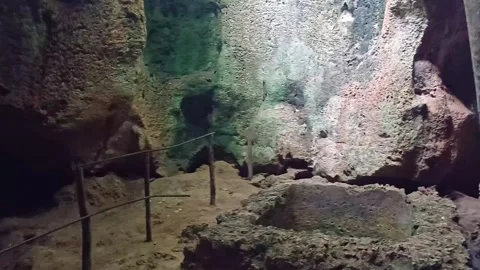Shimoni Slave Cave Main Hall Panning Shot Kwale Kenya East Africa Stock Footage 283860571