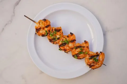 Shimp skewer Stock Photos