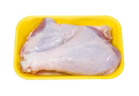 Shin turkey in plastic packaging. Stock Photos