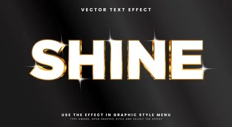 Shine 3D Editable Text effect Template Stock Illustration