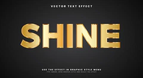 Shine 3D Editable Text effect Template Stock Illustration
