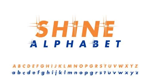 Shine Alphabet Monogram Logo Vector Sign Illustrazione stock