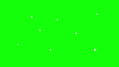 Shine animation with shimmering light. 4K green screen stars for chroma key.. Video stock 327016472