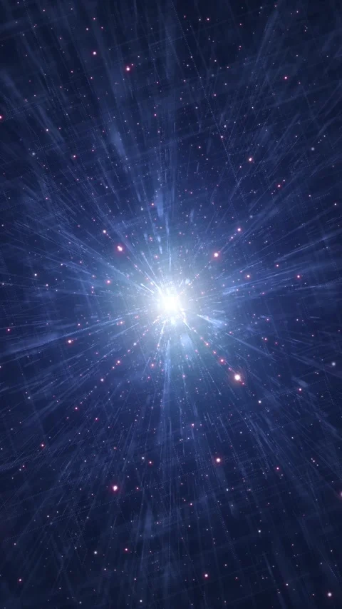 Shine blue digital cyberspace lines dots vertical background Stock Footage 346393261