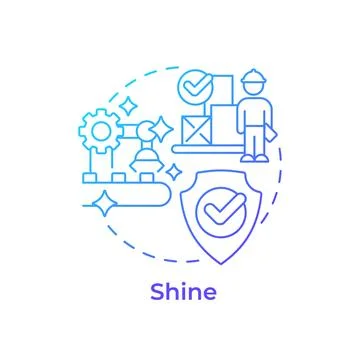 Shine blue gradient concept icon Stock Illustration