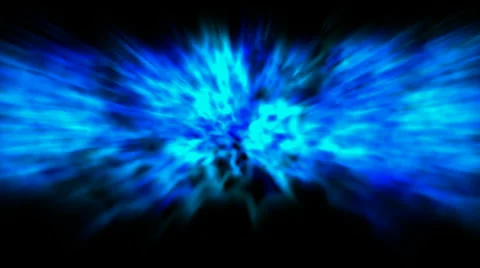 Shine blue ray light flying in space,explosion nebula,magnetic field. Design,sym Stock Footage