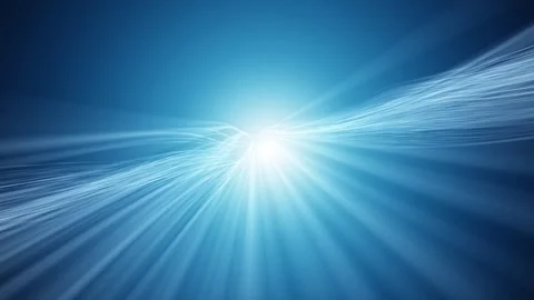 Shine bright blue wave lines looped background Stock Footage 337965046