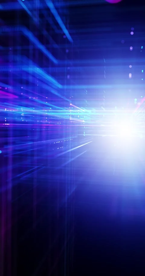 Shine dark blue digital technology lines pattern loop vertical background Stock Footage 346649632