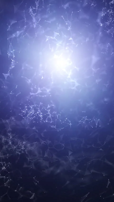 Shine digital lines dots triangle shapes loop motion vertical background Stock Footage 345059439