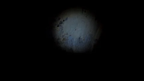 Shine a flashlight under the ground Video stock 107752695