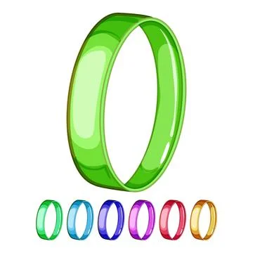 Shine golden ring cartoon vector graphic Stock Illustration